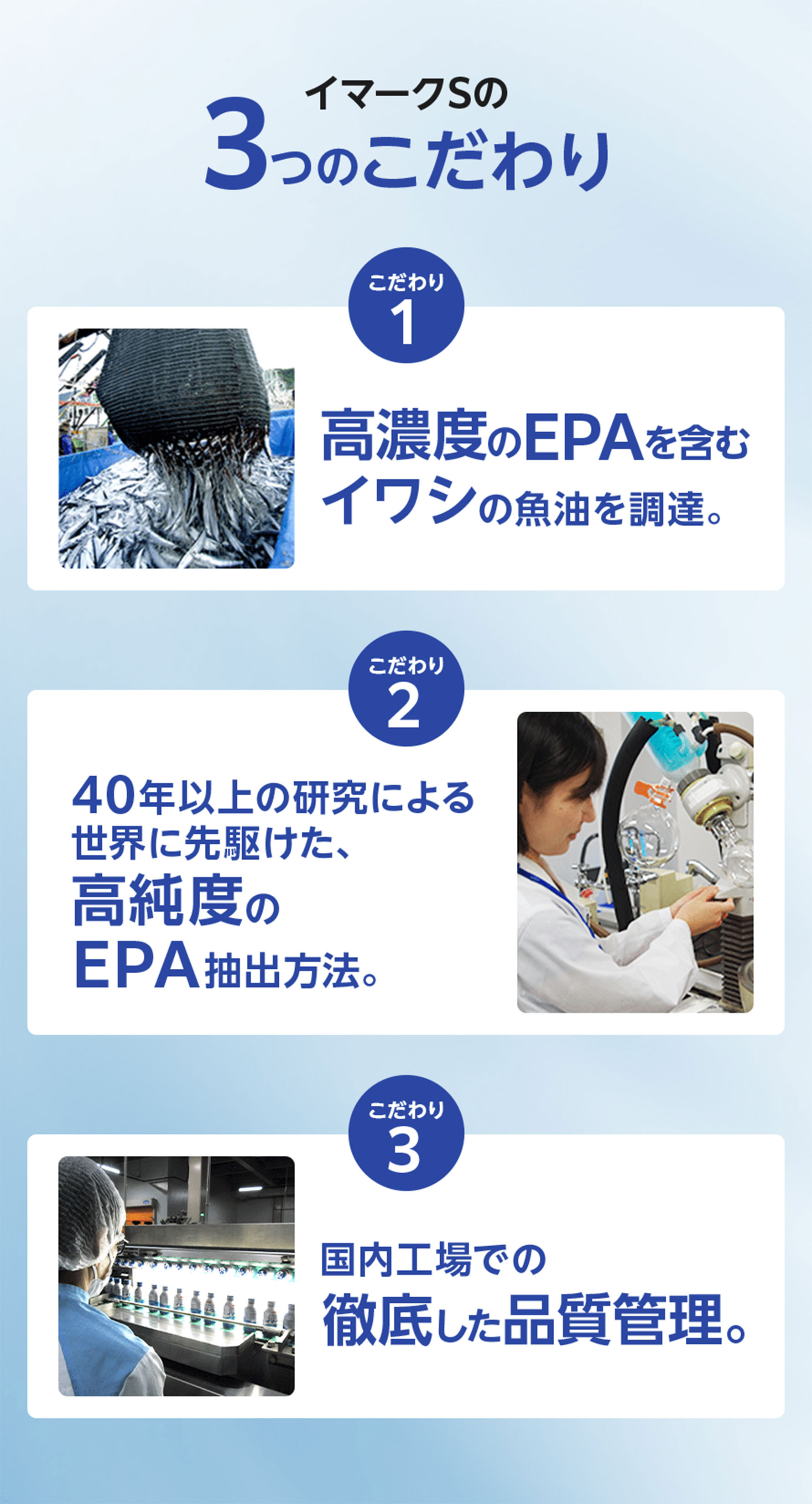 イマークSの3つのこだわり