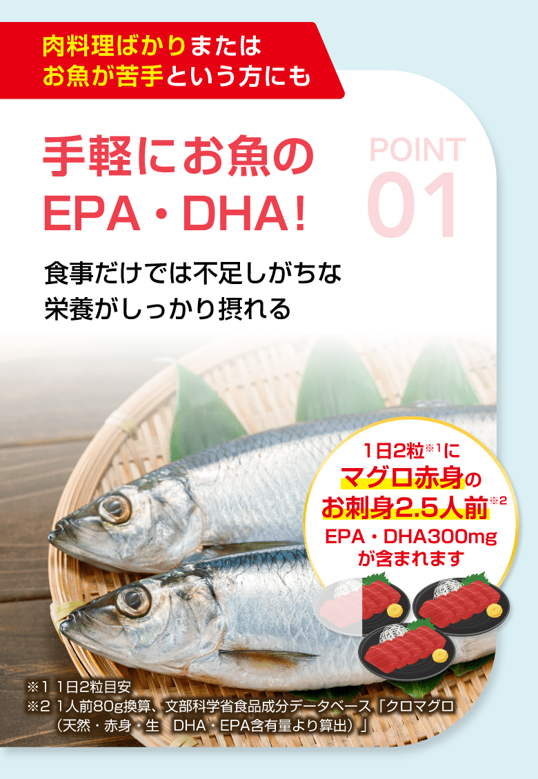 POINT01 手軽にお魚！