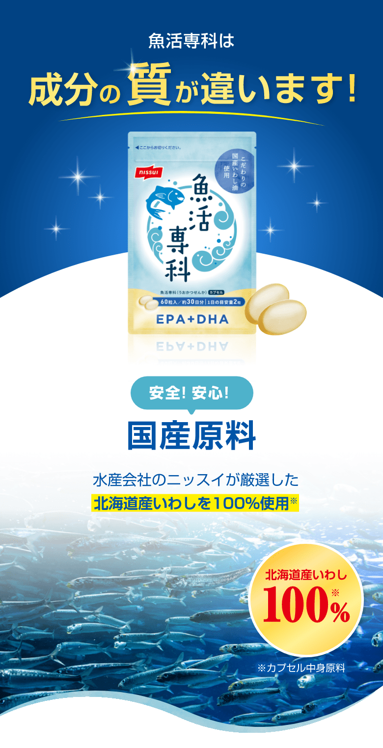 魚活専科は成分の質が違います！