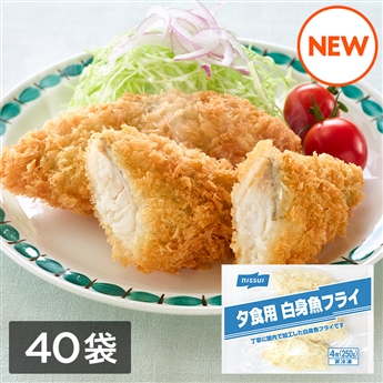 夕食にうれしい 白身魚フライ　1ケース（4枚（250g）×40）