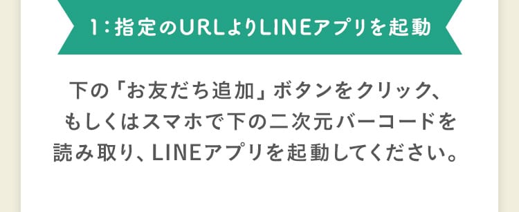 1：指定のURLよりLINEアプリを起動